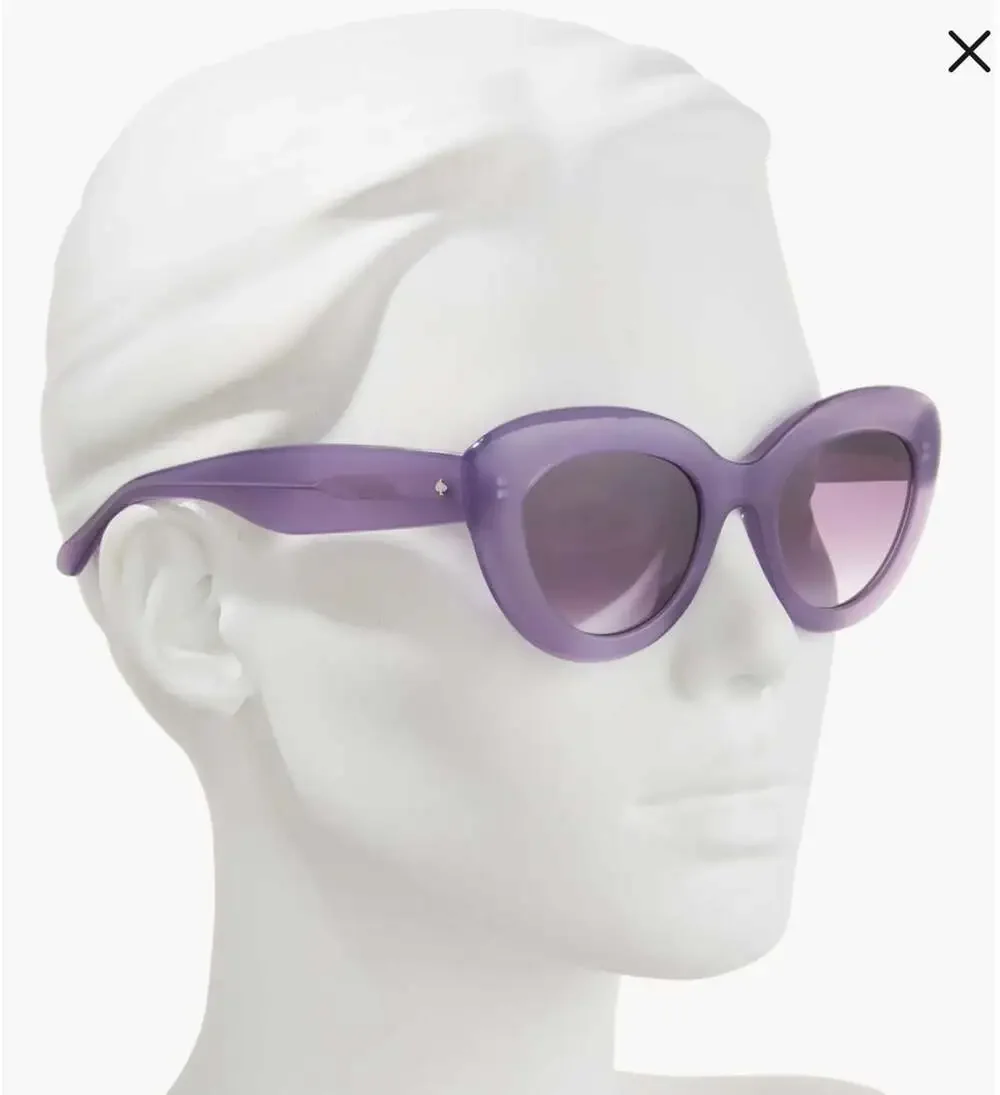 kate spade Purple Oversized Cat-Eye Sunglasses